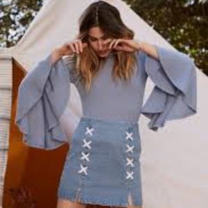 Sage the Label Sky Blue top